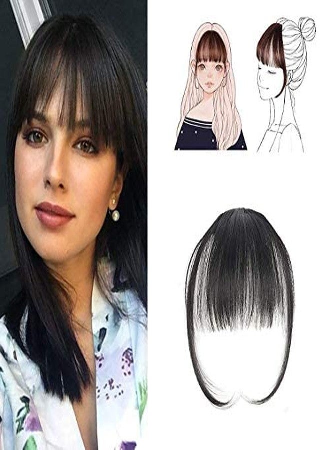 TREXEE Clip on Hair Bang Front Hair Fringe Hair Extension Hair wig band Headband Hair piece Women And Girls (NATURAL) - Image 4