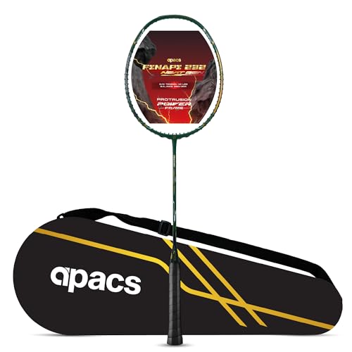 Apacs Finapi 232 Next Gen (40LBS, Unstrung) | Ultra Slim Shaft | 4U All Rounder | Made with 100% UHM Japanese Graphite | Special Edition Badminton Racket with Cover (Green) - Image 1