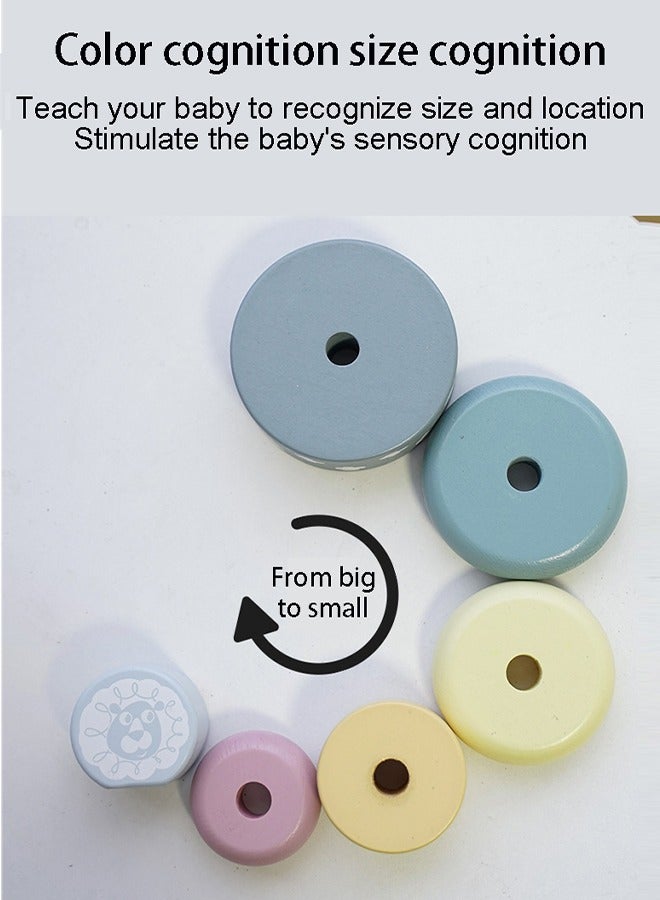 BAYBEE Baybee Montessori Rainbow Tower Janga Stacking & Sorting Ring Toys Pre School Learning and Educational Toy for Toddler Kids Boys & girls 2/3/4/5 Years and Up  - Image 5