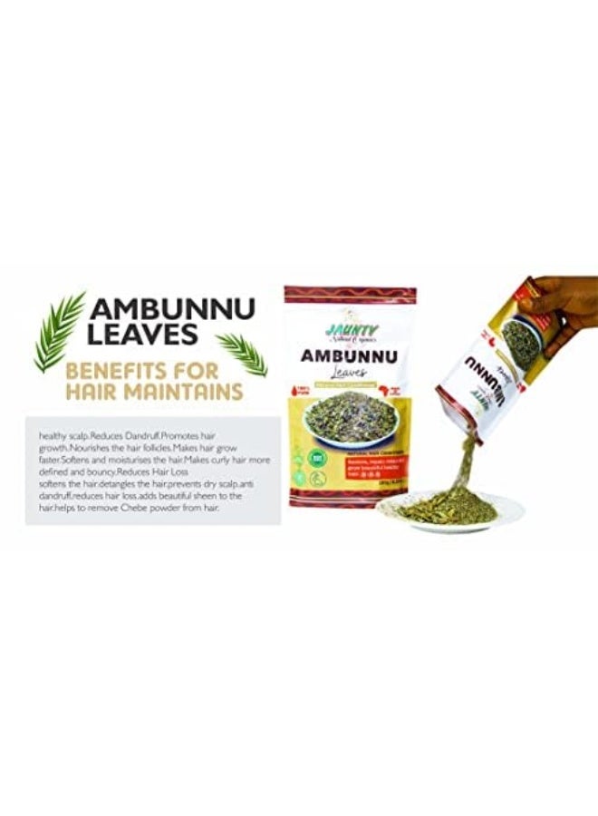 Generic Jaunty Organics Natural Ambunnu Leaves | Herbal Hair Growth and Repair Shampoo , Conditioner & Detangler | Promotes Longer and Thicker Hair (Leaves) - Image 5