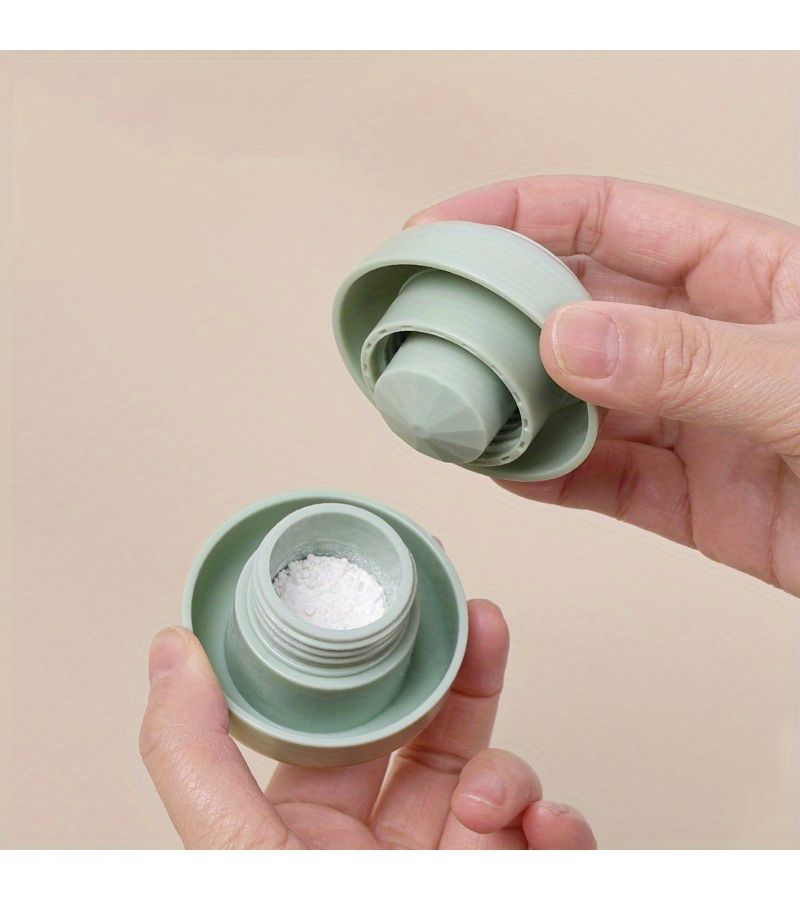 Green Portable Pill Cutter Divider Grinder with Transparent Compartments for Home Organization - Image 4
