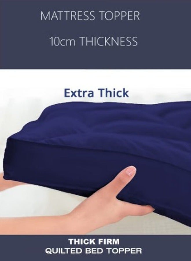 The Home Mart Home Mart Ultra-Plush 4-Inch Hotel Mattress Topper (120x200 cm) – 900 GSM Microfiber Fill, Firm Support, Super Soft Brushed Fabric, Deep Pocket Design with 4-Way Stretch Elastic Straps  - Image 2