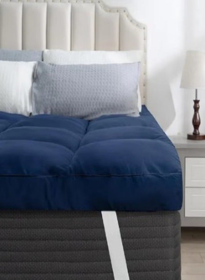 The Home Mart Home Mart Ultra-Plush 4-Inch Hotel Mattress Topper (120x200 cm) – 900 GSM Microfiber Fill, Firm Support, Super Soft Brushed Fabric, Deep Pocket Design with 4-Way Stretch Elastic Straps  - Image 3