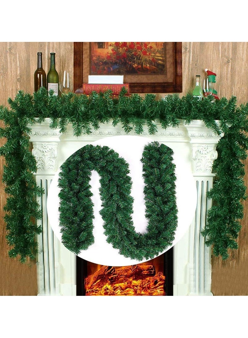 AUTOYSUR إكليل عيد الميلاد 270 سم، إكليل شجرة عيد الميلاد الاصطناعية، إكليل شجرة Xmax، إكليل من الخضرة الناعمة للزينة الداخلية والخارجية لعيد الميلاد - Image 1