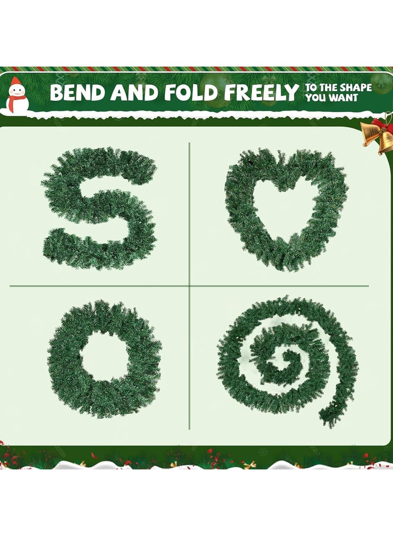 AUTOYSUR إكليل عيد الميلاد 270 سم، إكليل شجرة عيد الميلاد الاصطناعية، إكليل شجرة Xmax، إكليل من الخضرة الناعمة للزينة الداخلية والخارجية لعيد الميلاد - Image 4