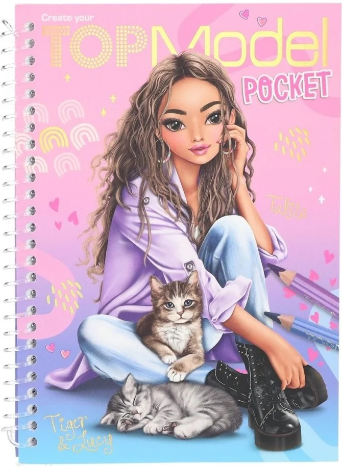 Top Model Little Kitten Pocket Coloring Book 0412726_A