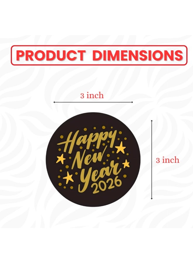 برينت شوب فور مي ملصقات سنة جديدة سعيدة لتغليف الهدايا المذهلة - ملصقات فينيل سنة جديدة سعيدة - ملصقات تزيين حفلات رأس السنة الجديدة - Image 3
