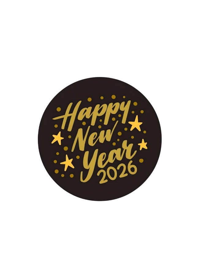 برينت شوب فور مي ملصقات سنة جديدة سعيدة لتغليف الهدايا المذهلة - ملصقات فينيل سنة جديدة سعيدة - ملصقات تزيين حفلات رأس السنة الجديدة - Image 1