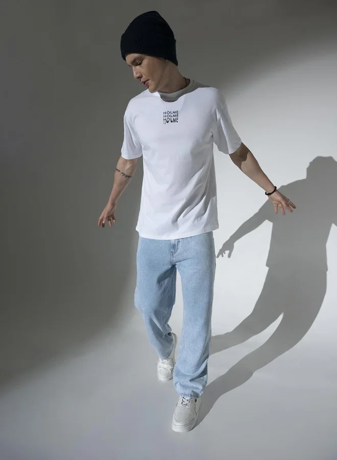 Hubberholme Men White T-Shirts - Simple and Essential Casual Wear