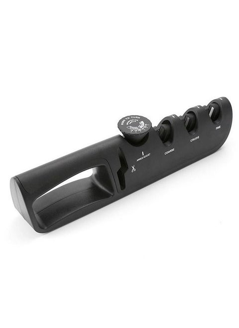 Knife Sharpener 4-in-1Knife Sharpener With Scissor Sharpener- 6 Steps Adjustable Knife Sharpener Professional Blade Star - Ergonomic Knife Sharpening