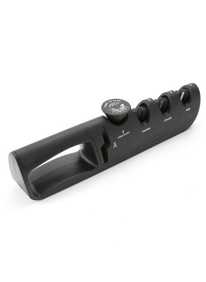 Knife Sharpener 4-in-1Knife Sharpener With Scissor Sharpener- 6 Steps Adjustable Knife Sharpener Professional Blade Star - Ergonomic Knife Sharpening
