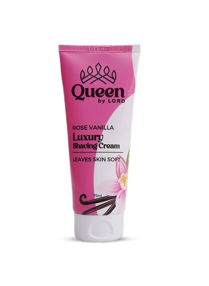 Queen By Lord Shaving Cream With Rose Vanilla Scent (Travel Size) 75ml
