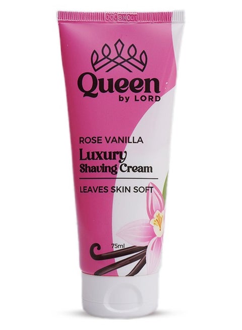 Queen By Lord Shaving Cream With Rose Vanilla Scent (Travel Size) 75ml