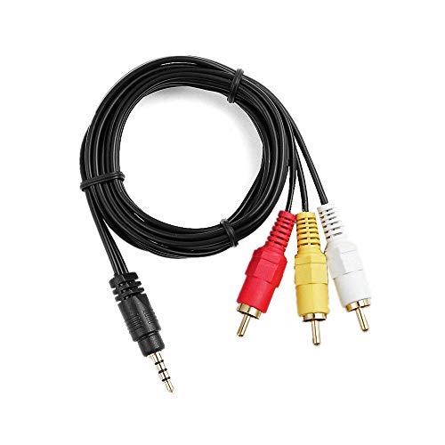 MaxLLTo 5ft Long Mini 3.5mm 4-din AV Plug Male to 3 RCA AV Male A/V TV Audio Video Cable Cord Lead for Sony Handycam Camcorder DCR-TRV240 DCR-TRV140 DCR-TRV130 DCR-TRV120 e - Image 5