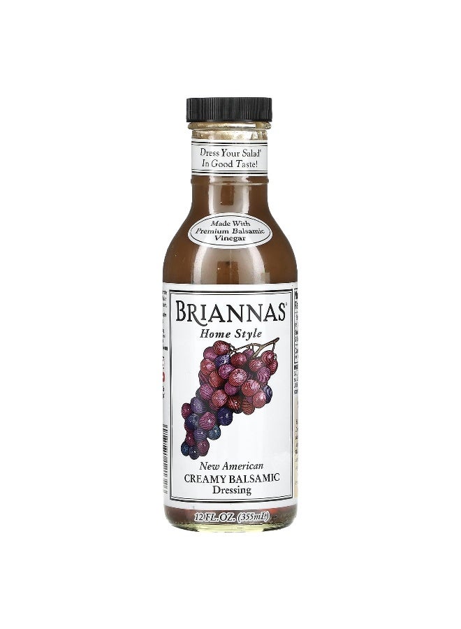 Briannas Briannas, New American Creamy Balsamic Dressing, 12 fl oz (355 ml)  - Image 1