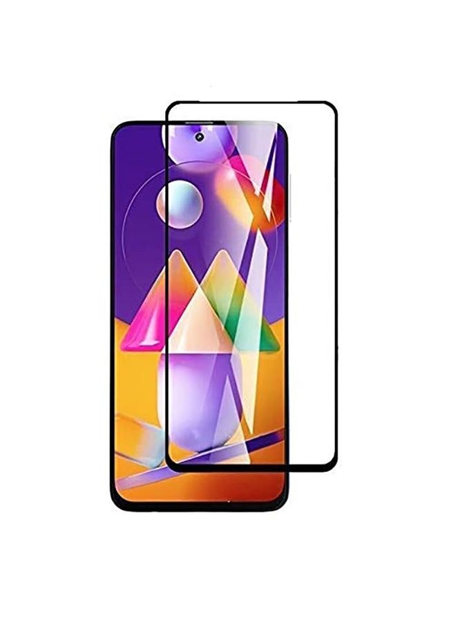 واقي شاشة من الزجاج المقوى 9D لهاتف سامسونج جالاكسي M31s أسود / شفاف