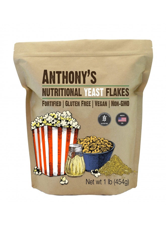 Anthony'S Premium Nutritional Yeast Flakes, 1 Lb, Fortified, Gluten Free, Non Gmo, Vegan - Image 1