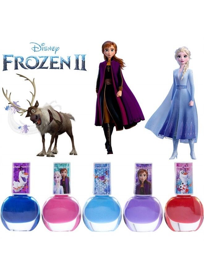 TOWNLEY GIRL - Disney Frozen 2 Non-Toxic Peel-Off Nail Polish Set for Girls, Glittery and Opaque Colors, Ages 3+ (18 Pack) - Image 1