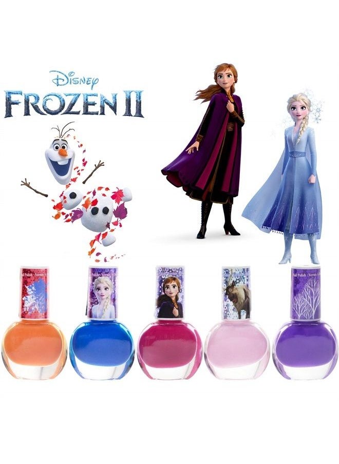TOWNLEY GIRL - Disney Frozen 2 Non-Toxic Peel-Off Nail Polish Set for Girls, Glittery and Opaque Colors, Ages 3+ (18 Pack) - Image 1