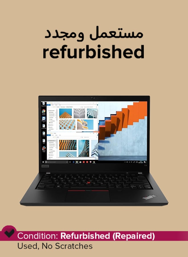 Refurbished - Thinkpad T14 Gen 2 Laptop With 14-Inch Display,Intel Core i7 Processor/Quad Core/11th Gen/16GB RAM/512GB SSD/Iris Xe Graphics/Windows 11 Pro English Black