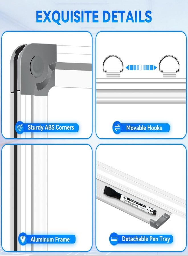 4 THOUGHT Magnetic Whiteboard 45 x 60 cm A2 White Board for Wall with 2 Markers Pens 8 Magnets and 1 Eraser Back to School Whiteboards Dry Erase Board for Home Kitchen Office 450mm x 600mm - Image 3