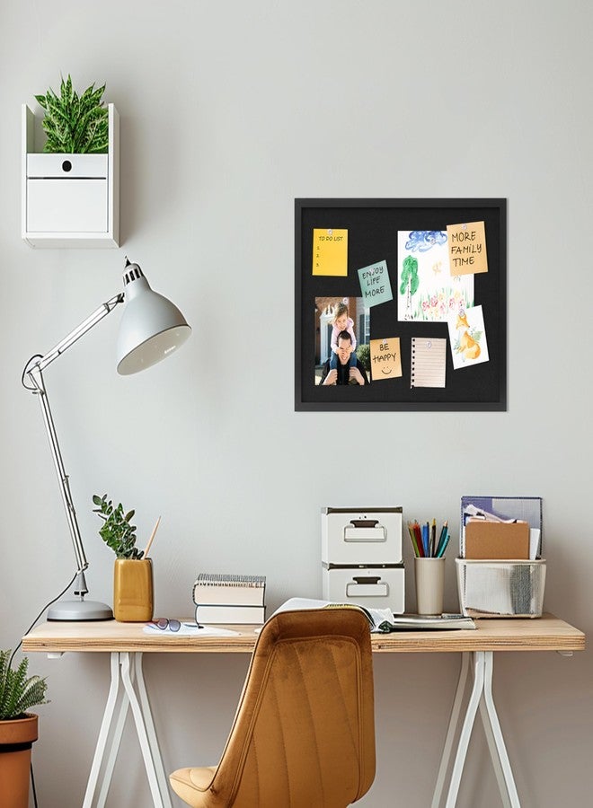 DAHAPYBOO Cork Board with Linen Black,Bulletin Board 23"x17", Corkboards for Office Home School Message Board or Vision Board Decoration. - Image 5