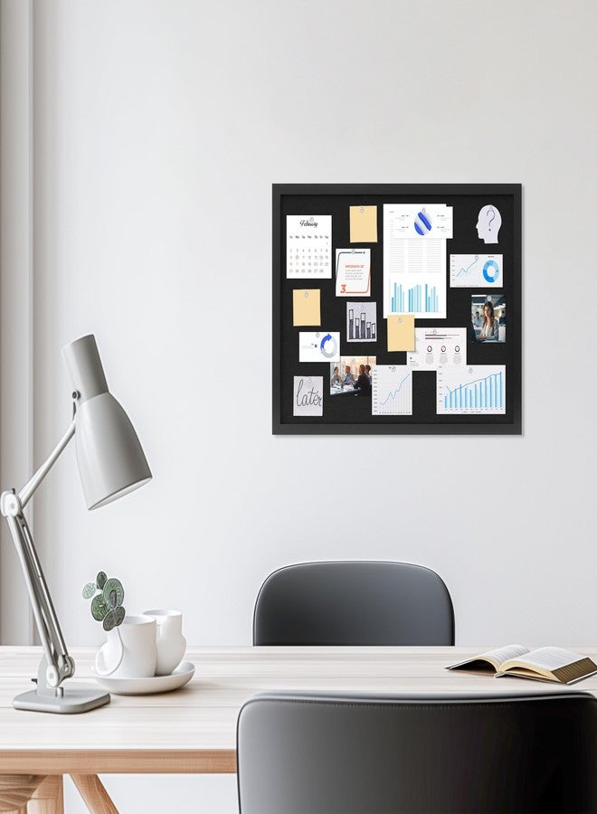 DAHAPYBOO Cork Board with Linen Black,Bulletin Board 23"x17", Corkboards for Office Home School Message Board or Vision Board Decoration. - Image 4