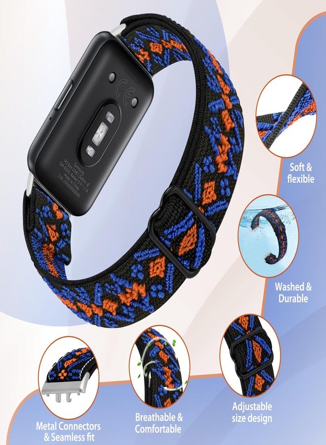 TumpCez Elastic Nylon Bands Only Compatible with Samsung Galaxy Fit 3 Bands for Men Women,Solo Loop Soft Adjustable Stretchy Sport Replacement Strap Wristband for Samsung Galaxy Fit 3 - Image 4