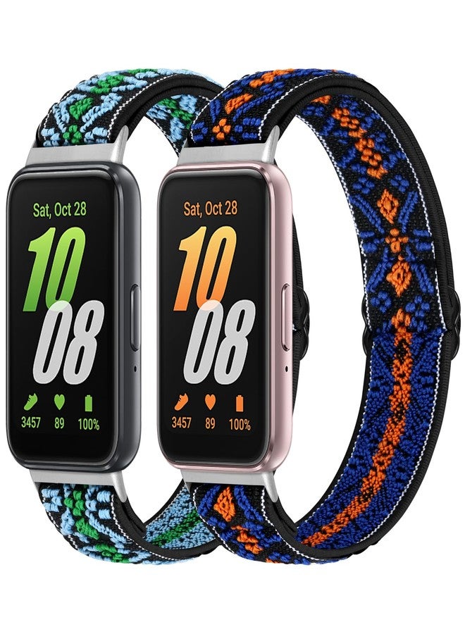 TumpCez Elastic Nylon Bands Only Compatible with Samsung Galaxy Fit 3 Bands for Men Women,Solo Loop Soft Adjustable Stretchy Sport Replacement Strap Wristband for Samsung Galaxy Fit 3 - Image 1