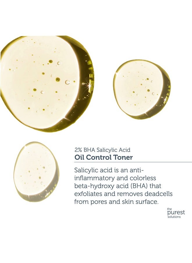 the purest solutions The Purest Solutions Oil Control Toner (2% BHA Salicylic Acid) - Oily, Pore Balancing Toner for Acne & Scarred Skin - Blackhead Targeted Formula - Vegan | Cruelty Free | Eco Friendly (6.76 fl. oz)  - Image 5