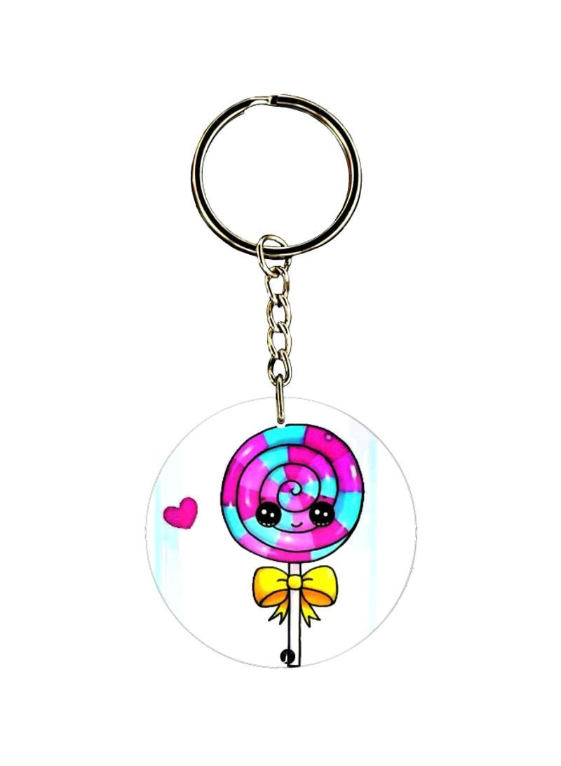 Double Sided Candy Printed Keychain