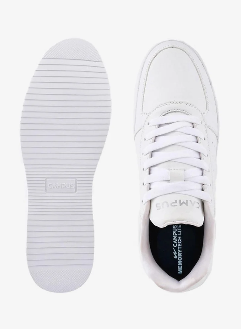 CAMPUS Triple Wht Women’s White Timeless Basic Sneakers – Sleek Everyday Design Shoes with Durable Outsole for Women | Best Price UAE