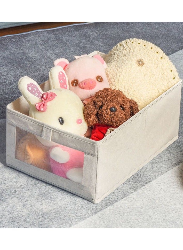 2 Pieces Foldable Closet Storage Organizer Washable Closet Storage Box with Carrying Handles Cube Storage Bin for Clothes Wardrobe Home Bedroom Office - Image 2