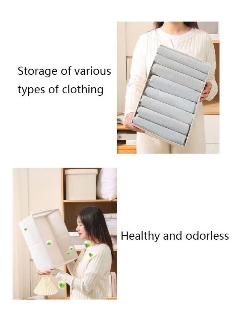 2 Pieces Foldable Closet Storage Organizer Washable Closet Storage Box with Carrying Handles Cube Storage Bin for Clothes Wardrobe Home Bedroom Office - Image 5