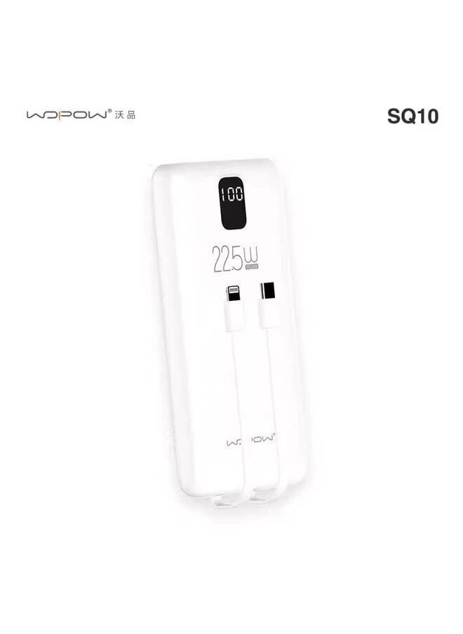 وبو بنك الطاقة 22.5 واط وPD20W مع كابل مدمج  - Image 1