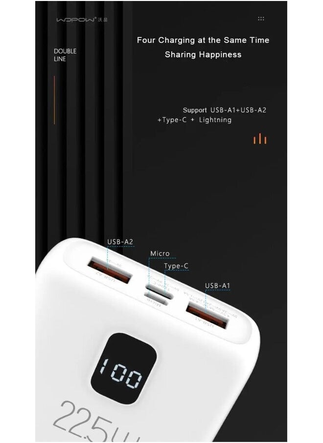 وبو بنك الطاقة 22.5 واط وPD20W مع كابل مدمج  - Image 3