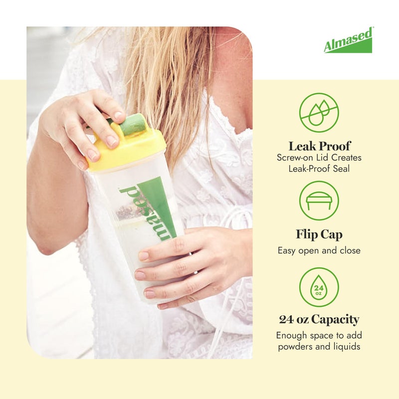 Almased Protein Shaker Bottle | For Protein Mixes | Smoothie Bottle | Perfect Shaker Cups for Protein Shakes and Preworkout, 24 Oz capacity (700 ML) - Image 4