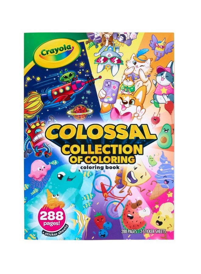 Crayola مجموعة كرايولا الضخمة من كتب التلوين، 288 صفحة تلوين، ورقتان ملصقات، كتاب تلوين للأطفال والبالغين، نشاط سفر للأطفال، 3+ - Image 2