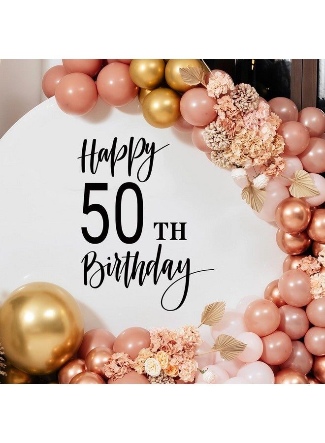 تاوباري ملصق حفل عيد ميلاد سعيد الخمسين من TaoBary، حروف خلفية قابلة للتقشير واللصق، عيد ميلاد سعيد لديكور قوس البالونات، لافتة حفل، ديكور حائط - Image 1