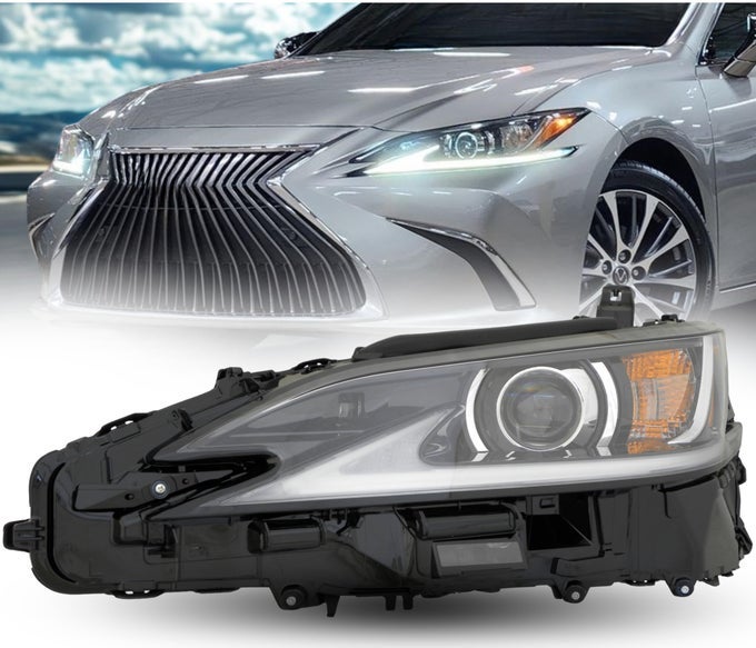 Replacement For Lexus 2019 2020 2021 Es350 Led Headlight Assembly With Bulb Black Housing Dotsae Compliant Leftdriver Side Lx2502183 8115006C91 North America Built
