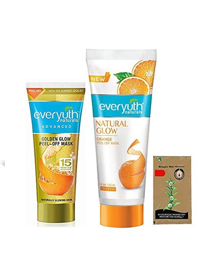 Everyuth Advanced Orange Peeloff Mask 90Gm And Golden Glow Peeloff Mask 50Gm Combo Pack - Image 2