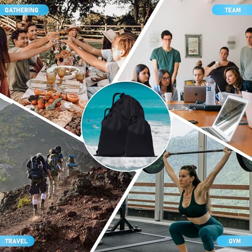 iMucci 6Pcs Drawstring Bags sack Nylon Bag ditty bag for Gym Traveling, Hiking, Yoga, Shopping… - Image 4