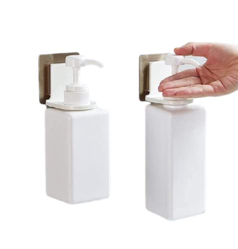 Urdhvamurti Urdhvamurti Self Adhesive Plastic Bottle Storage Holder Hanger Bathroom Shower with Sticker Wall Mounted Stand Hanging Hook Shelves Multicolour Set of 2 Hook Bottle Not Included - Image 1