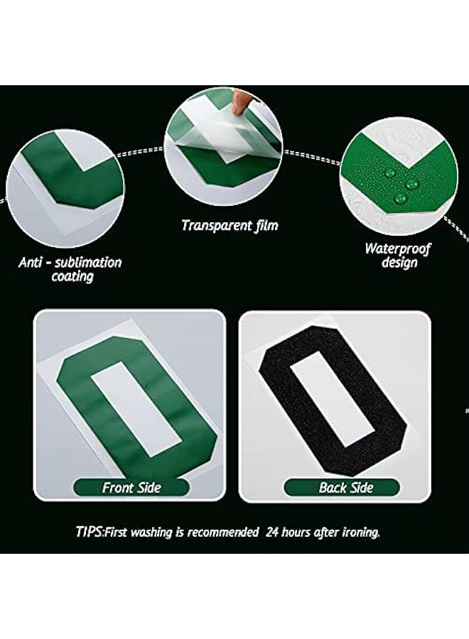 Arabest 22 Pieces Iron on Numbers T Shirt Heat Transfer Numbers 0 to 9 Jersey Numbers Soft Iron on Numbers for Team Uniform Sports T Shirt Football Basketball Baseball (Green,8 Inch)  - Image 2