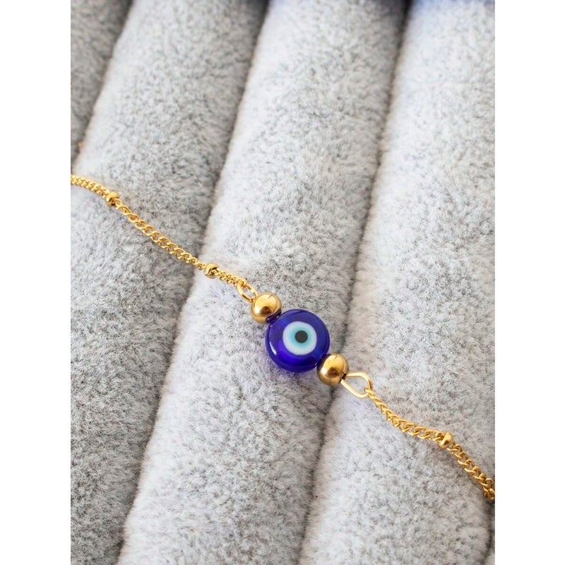 1pc Blue Evil Eye Women's Delicate Bracelet - Image 4