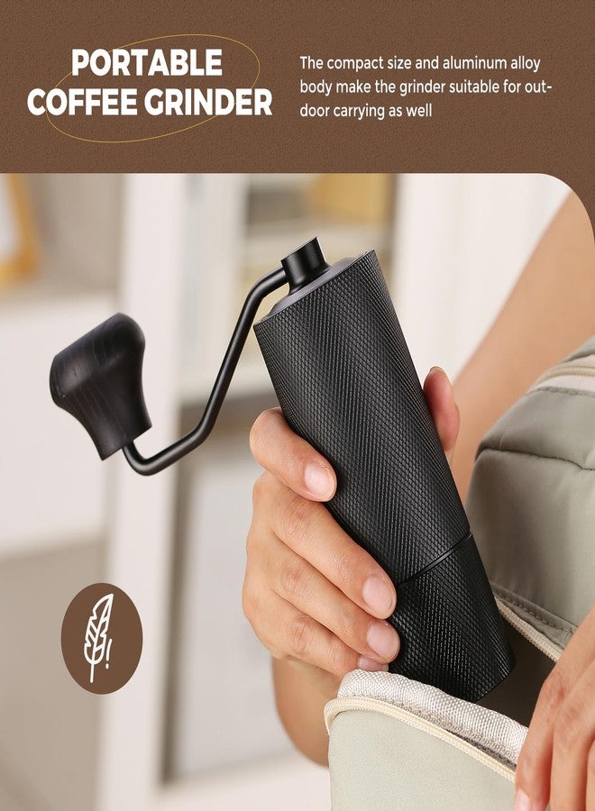 Warmthmaster Manual Coffee Grinder CNC Stainless Steel 7 Star Conical Burr Coffee Grinder Hand with12 gears Adjustable Coarseness For Espresso, Drip Coffee, French Press Capacity 25g Portable Coffee Bean Grinder - Image 4