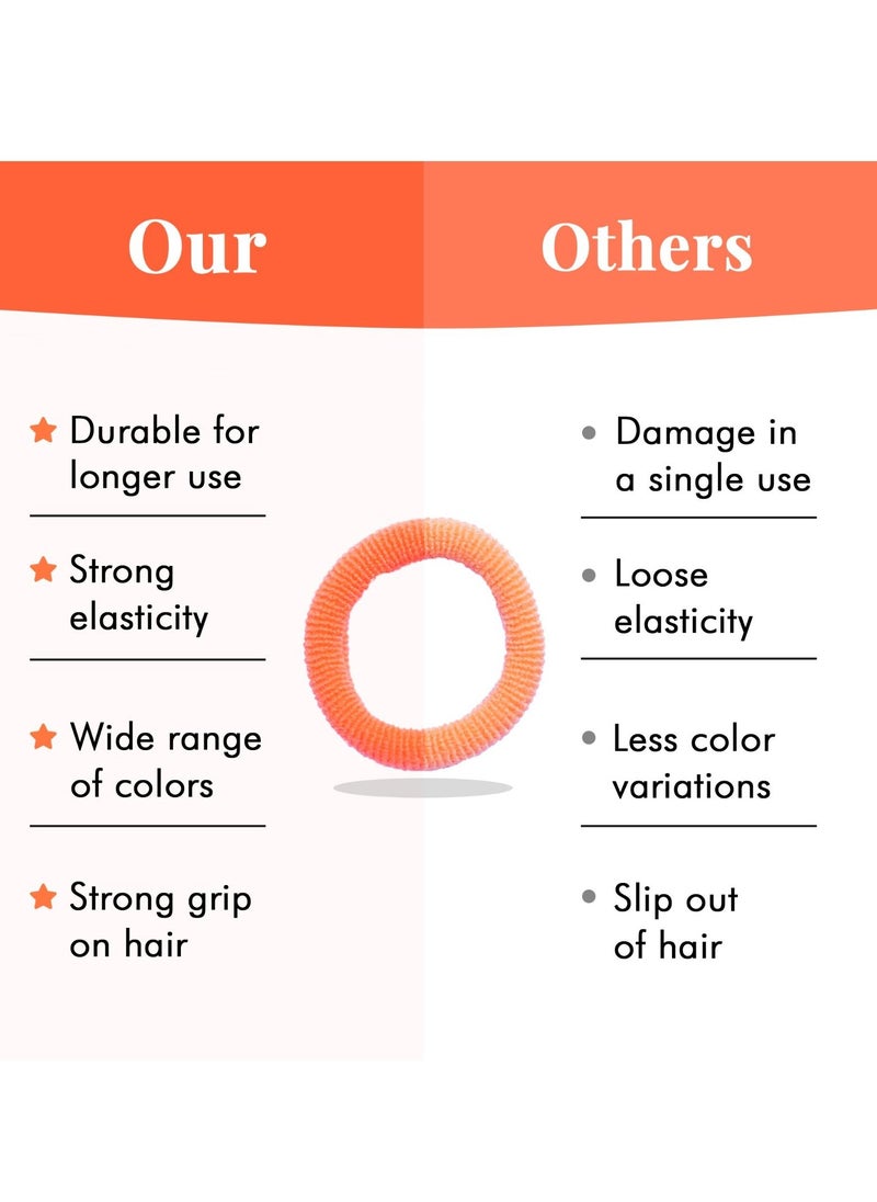 ABJ - 200 Pcs Baby Hair Ties, Cotton Toddler Hair Ties for Girls and Kids, Multicolor Small Seamless Hair Bands Elastic Ponytail Holders. - Image 1