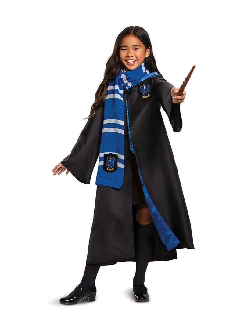 YelaJoy Compatible for 6 Piece Harry Potter COS Performing Set, Harry Potter Ravenclaw Deluxe Robe Childs Costume with Wand Tie Scarf,Costume for Harry Potter Fans Cosplay Gifts Accessory-S  - Image 2