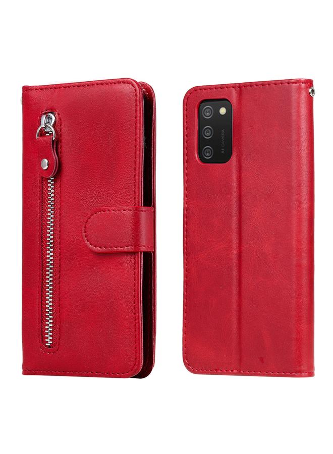 اس-توب جراب لهاتف Samsung Galaxy A03S مقاس 164 مم من جلد العجل بسحاب أفقي قابل للطي - Image 1