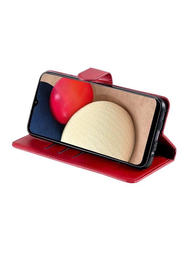 اس-توب جراب لهاتف Samsung Galaxy A03S مقاس 164 مم من جلد العجل بسحاب أفقي قابل للطي - Image 5